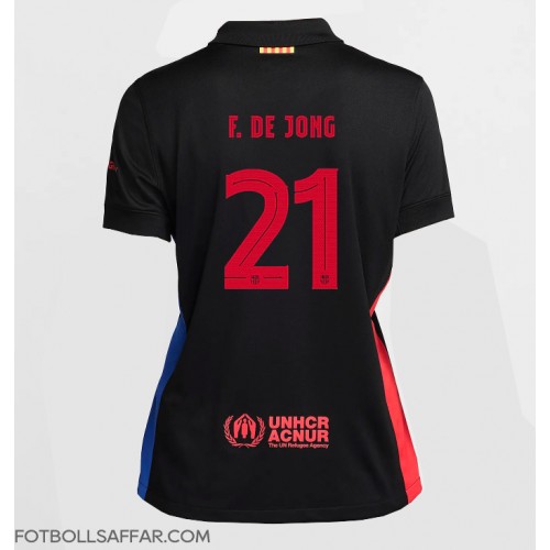 Barcelona Frenkie de Jong #21 Bortatröja Dam 2024-25 Kortärmad